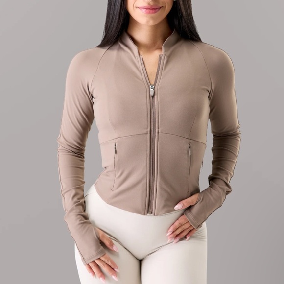 Alphalete Jackets & Blazers - Alphalete aura sculpt jacket mocha